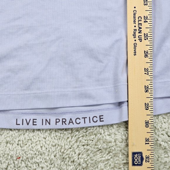 Lululemon Metal Vent Tech Polo Large Blue Performance Live in Practice Mens USA - Picture 5 of 7